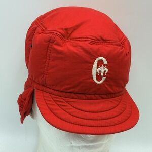 Vintage Conte of Florence Down Ear Flap Winter Ski Hat VERO PIUMINO Italy Red